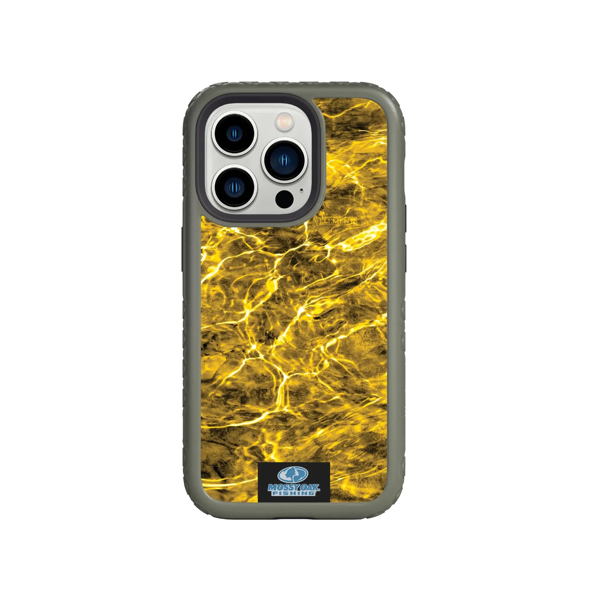 Mossy Oak Fortitude Series for Apple iPhone 14 Pro - Agua Yellowfin - Custom Case - OliveDrabGreen - cellhelmet