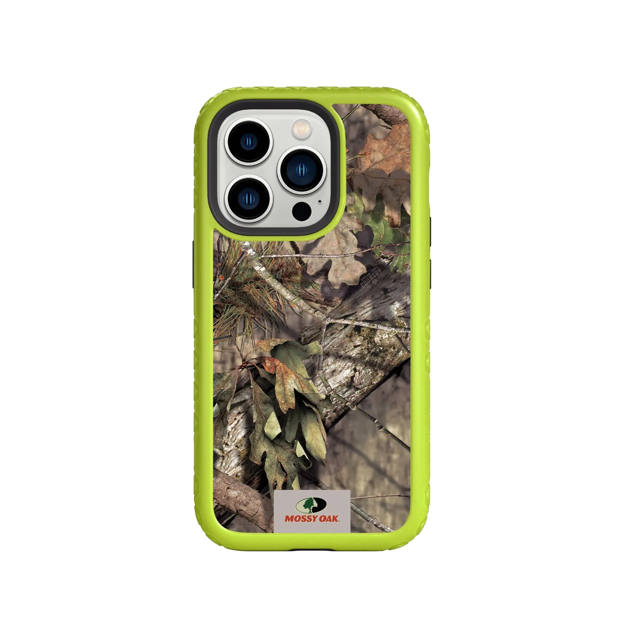Mossy Oak Fortitude Series for Apple iPhone 14 Pro - Breakup Country - Custom Case - ElectricLime - cellhelmet