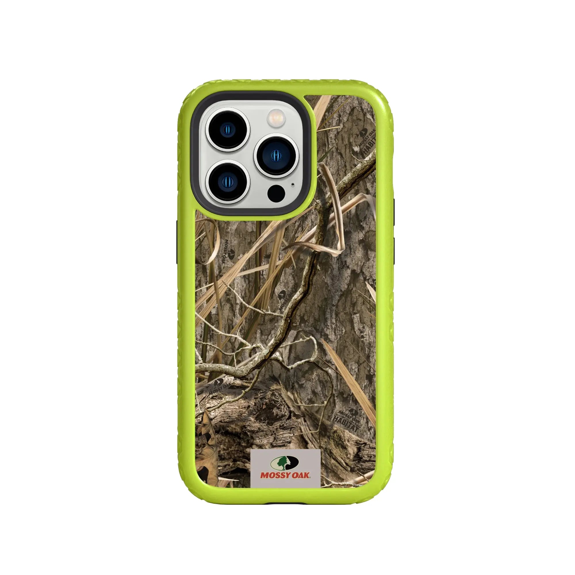 Mossy Oak Fortitude Series for Apple iPhone 14 Pro - Shadow Grass - Custom Case - ElectricLime - cellhelmet