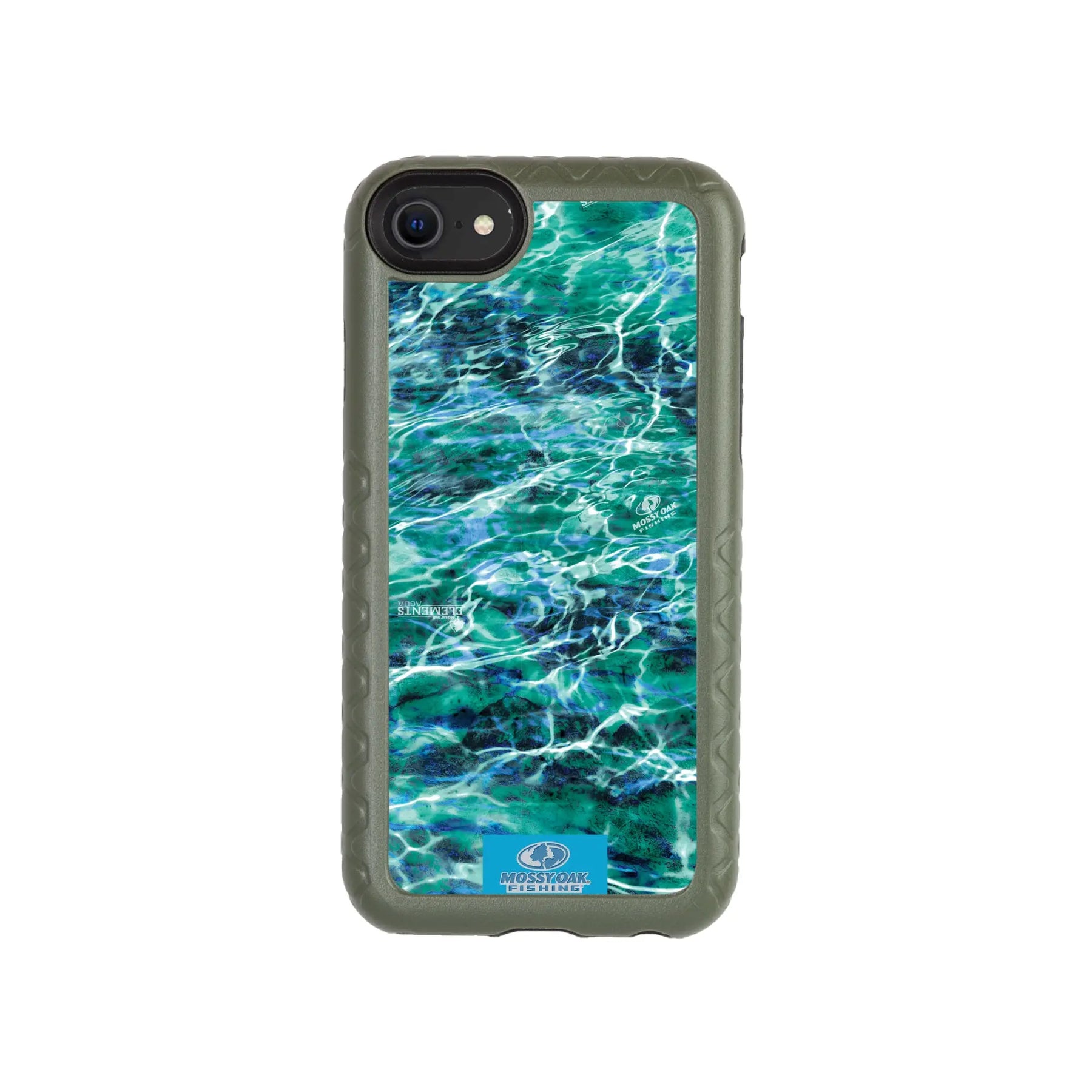 Mossy Oak Fortitude Series for Apple iPhone SE2 / SE3 / 6 / 7 / 8 - Agua Seafoam - Custom Case - OliveDrabGreen - cellhelmet