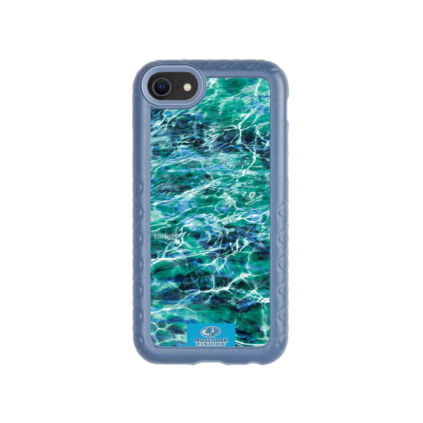 Mossy Oak Fortitude Series for Apple iPhone SE2 / SE3 / 6 / 7 / 8 - Agua Seafoam - Custom Case - SlateBlue - cellhelmet