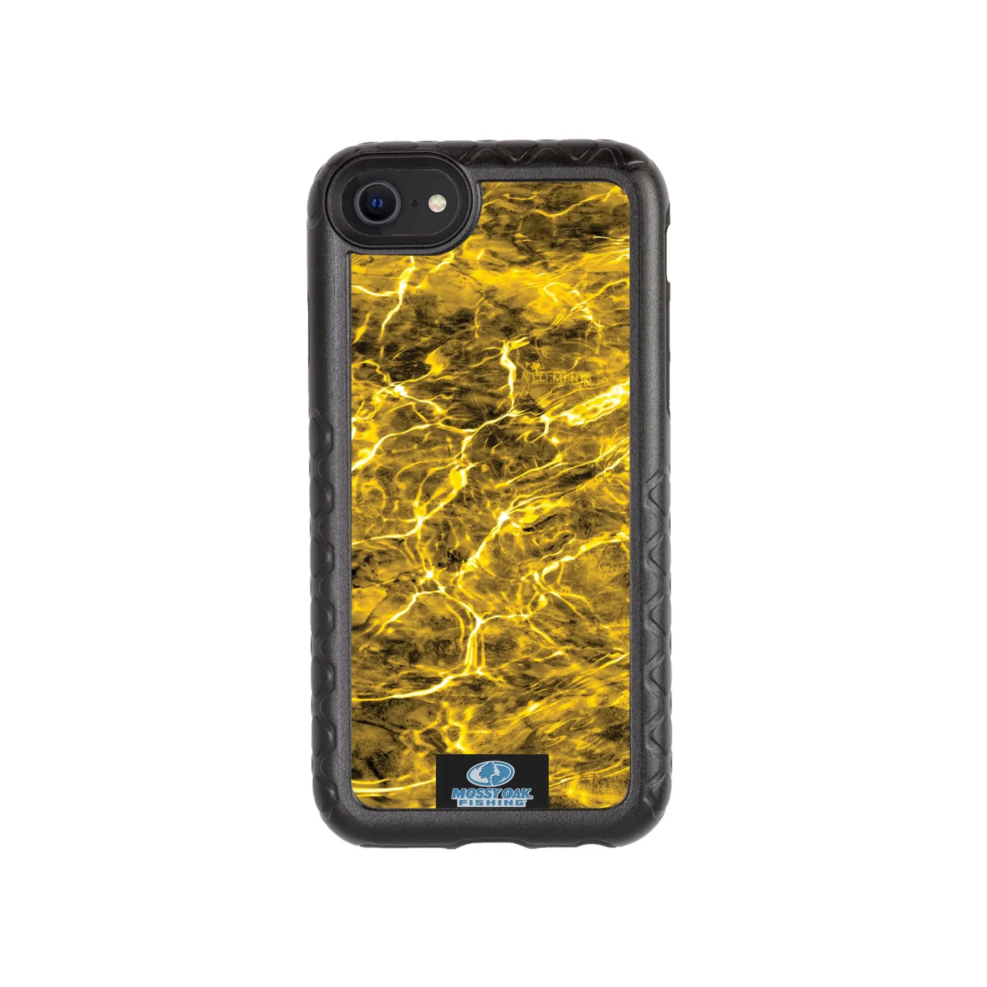 Mossy Oak Fortitude Series for Apple iPhone SE2 / SE3 / 6 / 7 / 8 - Agua Yellowfin - Custom Case - OnyxBlack - cellhelmet