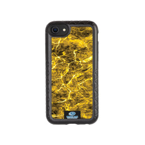Mossy Oak Fortitude Series for Apple iPhone SE2 / SE3 / 6 / 7 / 8 - Agua Yellowfin - Custom Case - OnyxBlack - cellhelmet