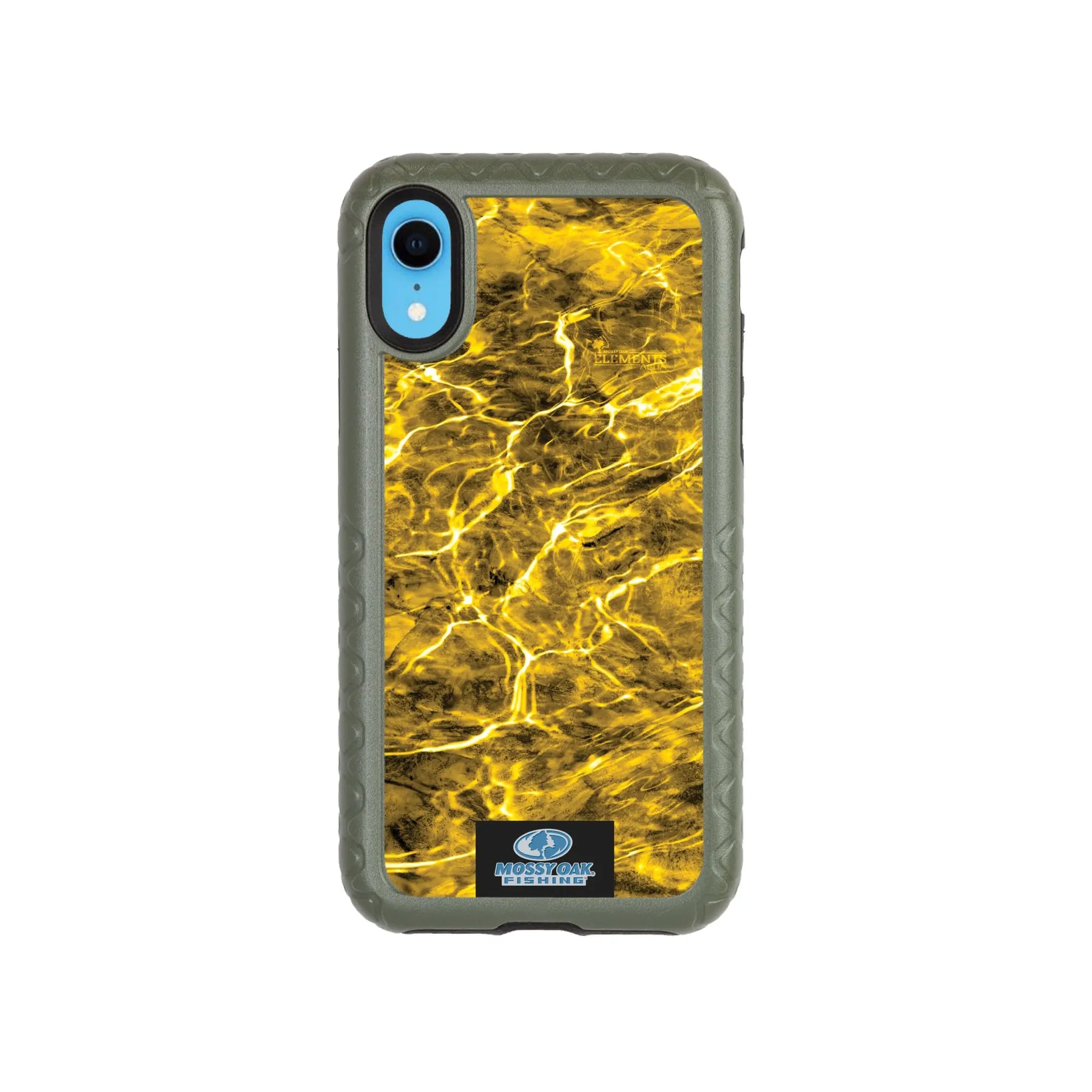 Mossy Oak Fortitude Series for Apple iPhone XR - Agua Yellowfin - Custom Case - OliveDrabGreen - cellhelmet