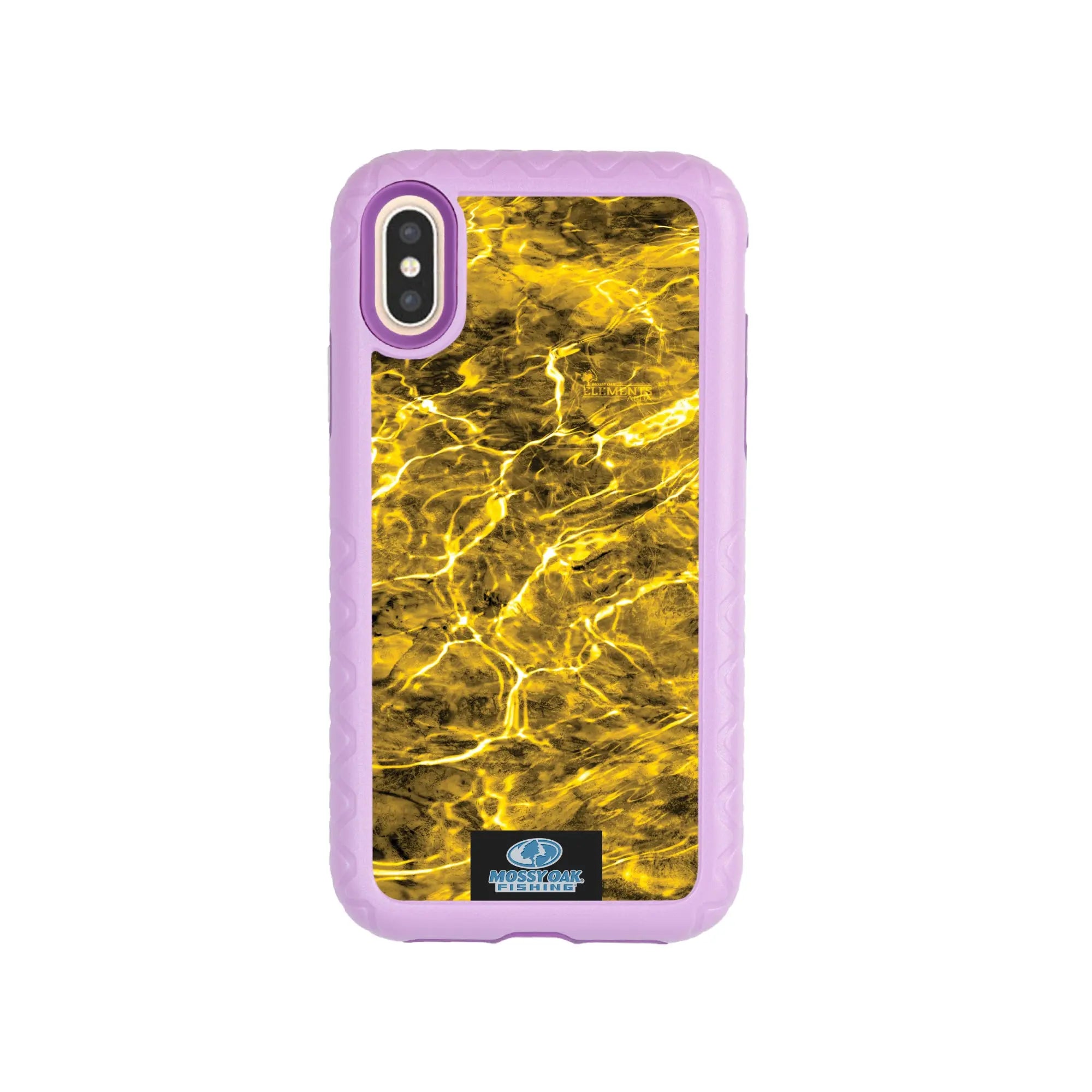 Mossy Oak Fortitude Series for Apple iPhone XS/X - Agua Yellowfin - Custom Case - LilacBlossomPurple - cellhelmet