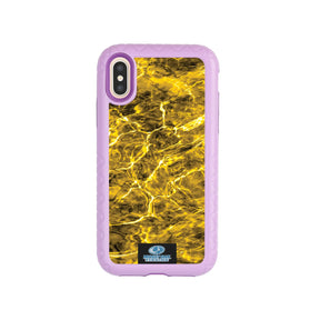 Mossy Oak Fortitude Series for Apple iPhone XS/X - Agua Yellowfin - Custom Case - LilacBlossomPurple - cellhelmet