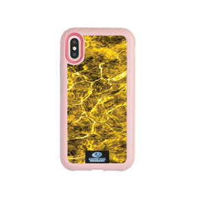 Mossy Oak Fortitude Series for Apple iPhone XS/X - Agua Yellowfin - Custom Case - PinkMagnolia - cellhelmet