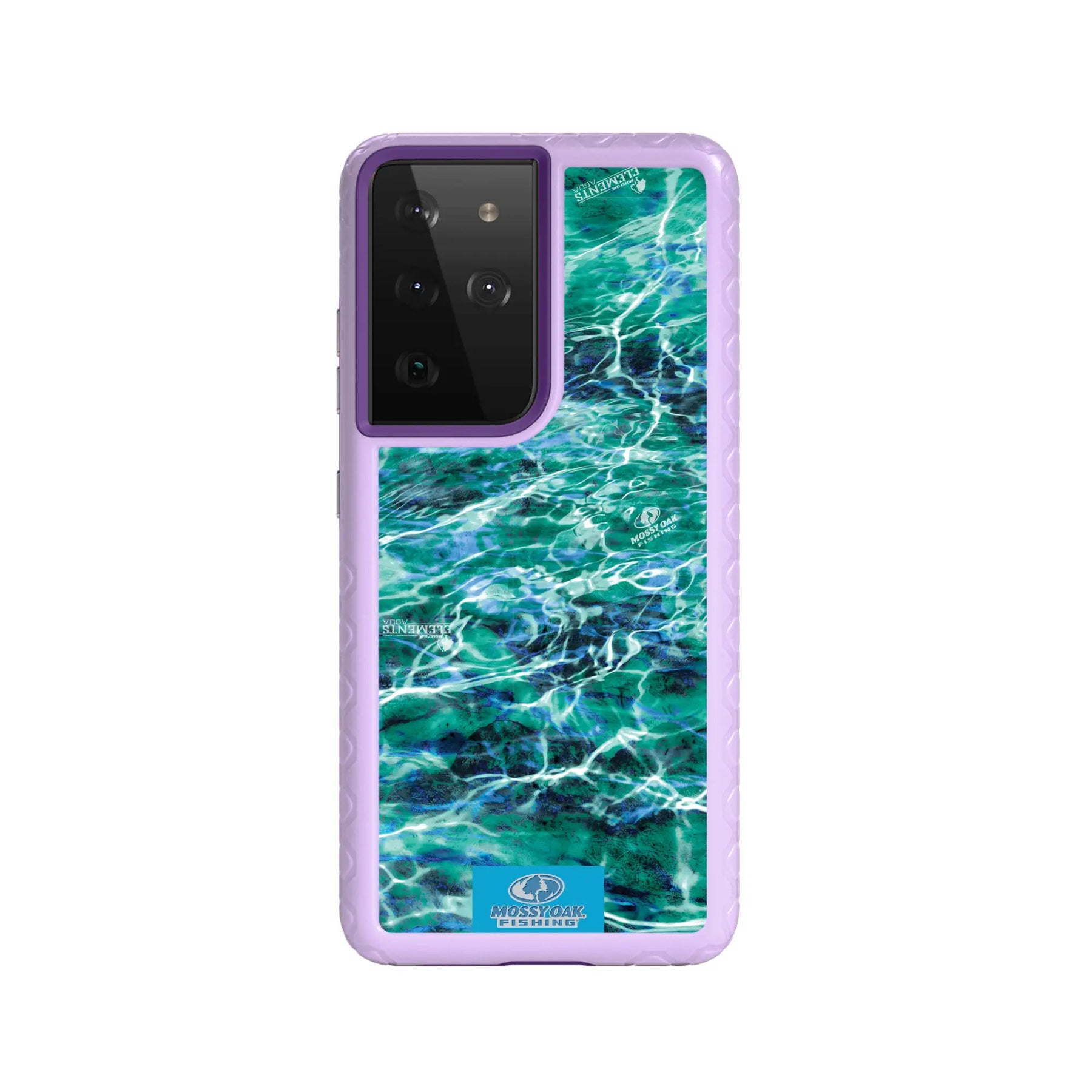 Mossy Oak Fortitude Series for Samsung Galaxy S21 Ultra 5G - Agua Seafoam - Custom Case - LilacBlossomPurple - cellhelmet