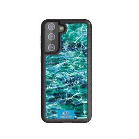 Mossy Oak Fortitude Series for Samsung Galaxy S21+ 5G - Agua Seafoam - Custom Case - OnyxBlack - cellhelmet