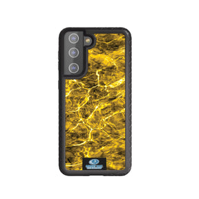 Mossy Oak Fortitude Series for Samsung Galaxy S21+ 5G - Agua Yellowfin - Custom Case - OnyxBlack - cellhelmet
