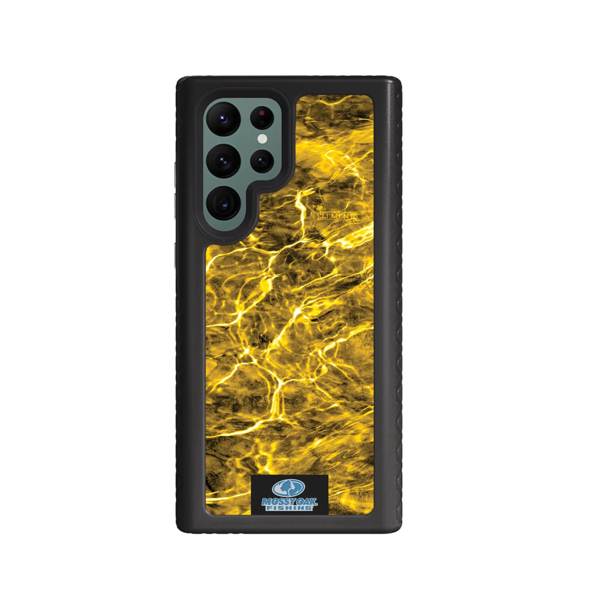 Mossy Oak Fortitude Series for Samsung Galaxy S22 ULTRA 5G - Agua Yellowfin - Custom Case - OnyxBlack - cellhelmet