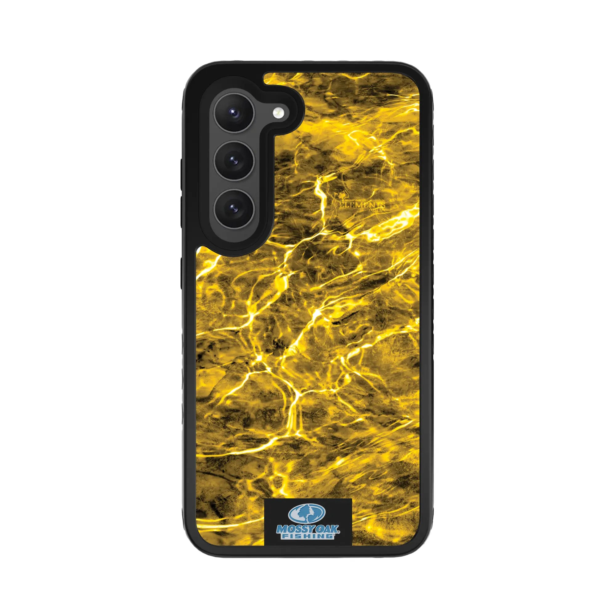 Mossy Oak Fortitude Series for Samsung Galaxy S23 - Agua Yellowfin - Custom Case - OnyxBlack - cellhelmet