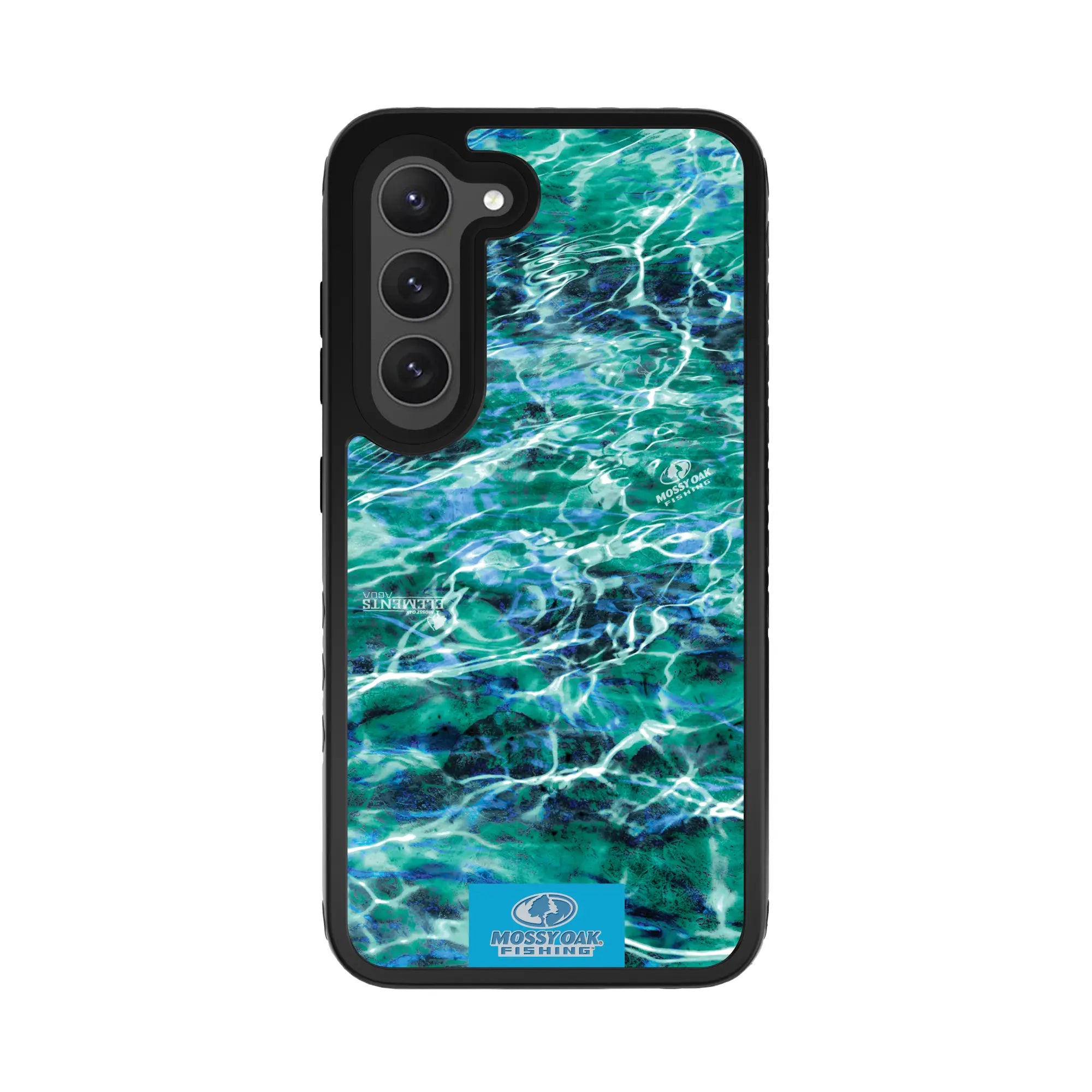 Mossy Oak Fortitude Series for Samsung Galaxy S23 Plus - Agua Seafoam - Custom Case - OnyxBlack - cellhelmet