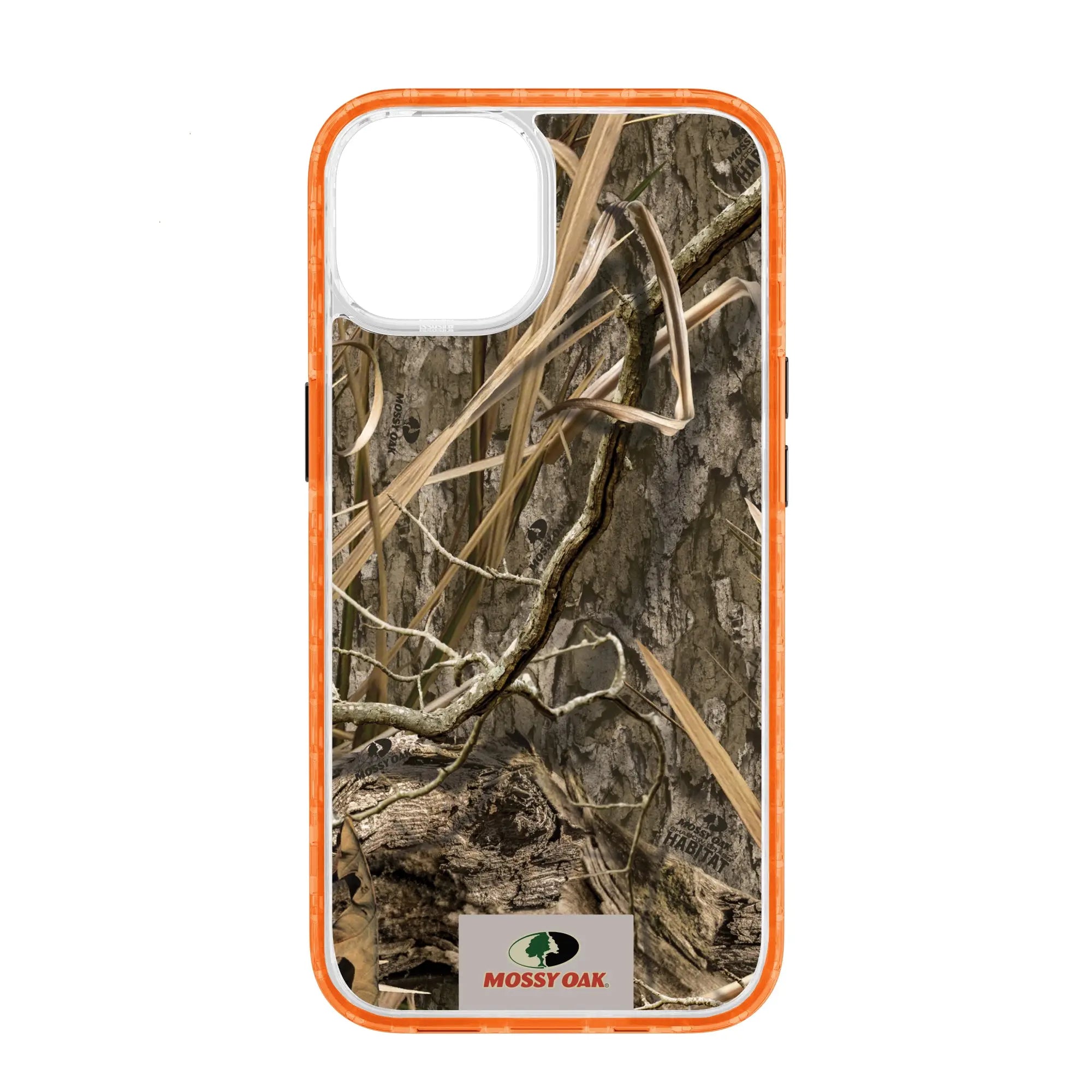 Mossy Oak Magnitude Series for Apple iPhone 14 Plus  - Shadow Grass - Custom Case - BlazeOrange - cellhelmet