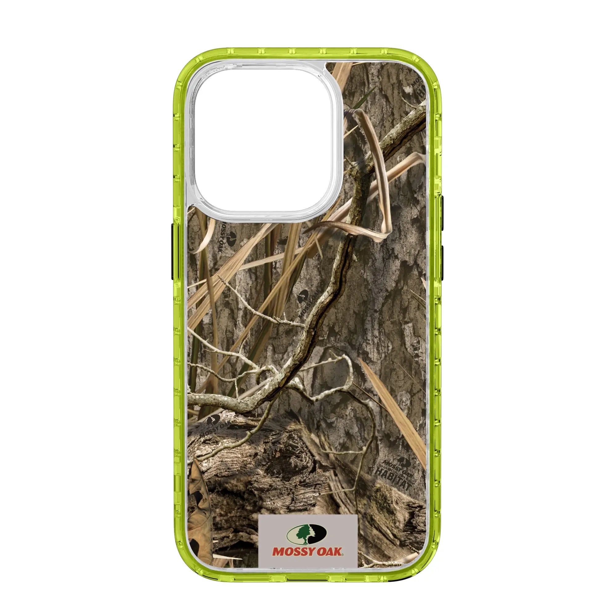 Mossy Oak Magnitude Series for Apple iPhone 14 Pro  - Shadow Grass - Custom Case - ElectricLime - cellhelmet