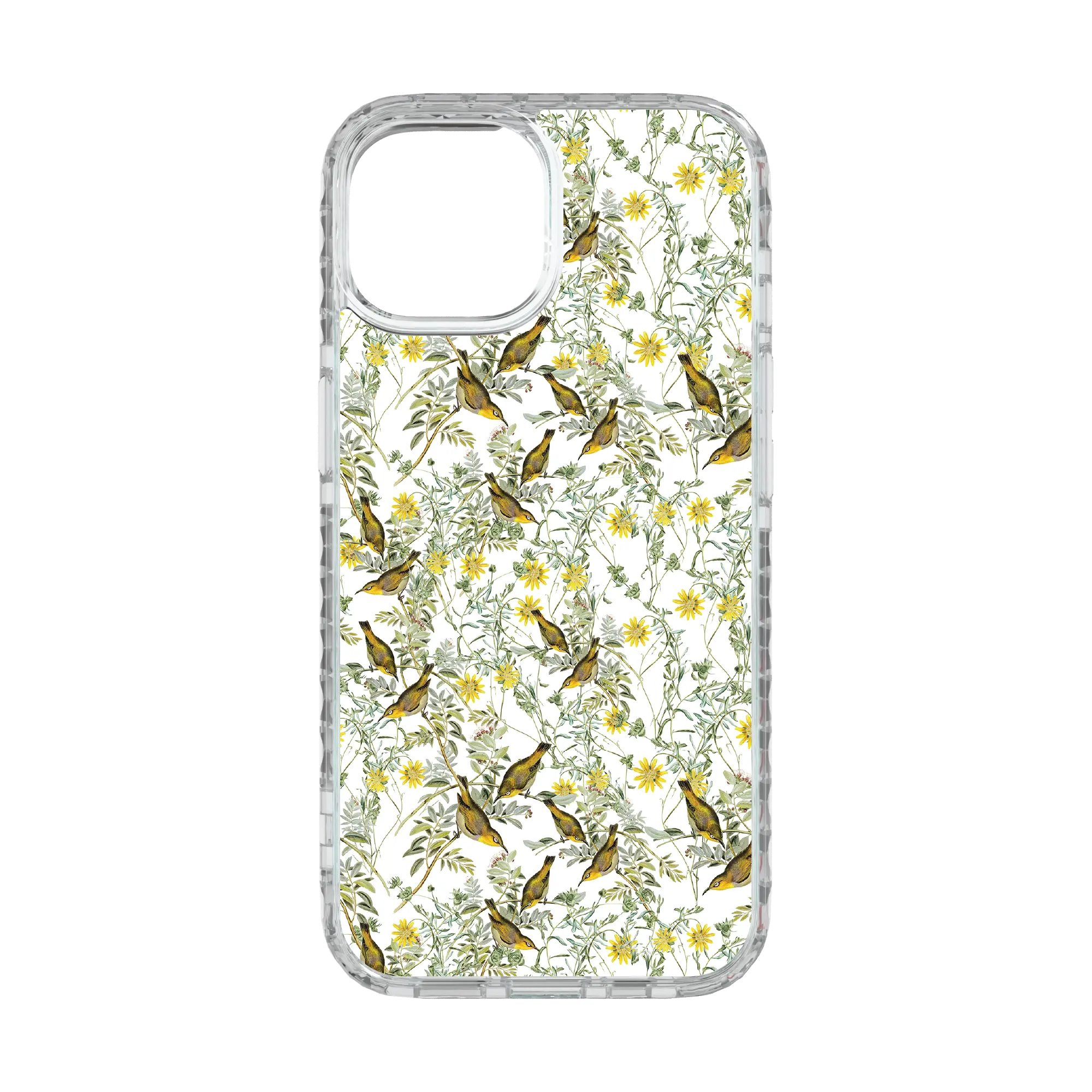 Apple-iPhone-15-Crystal-Clear Nashville Warbler | Protective MagSafe Case | Birds and Bees Series for Apple iPhone 15 Series cellhelmet cellhelmet