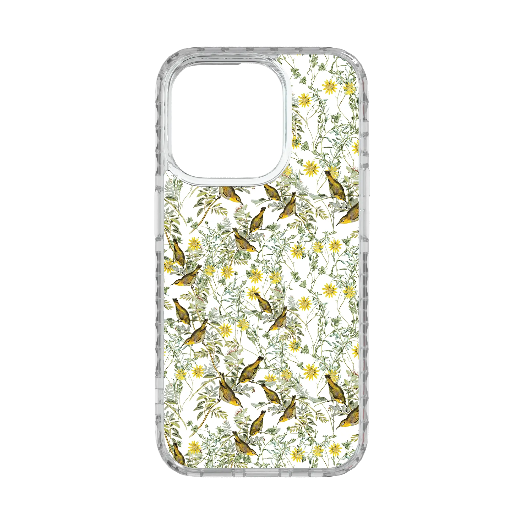 Apple-iPhone-15-Pro-Crystal-Clear Nashville Warbler | Protective MagSafe Case | Birds and Bees Series for Apple iPhone 15 Series cellhelmet cellhelmet