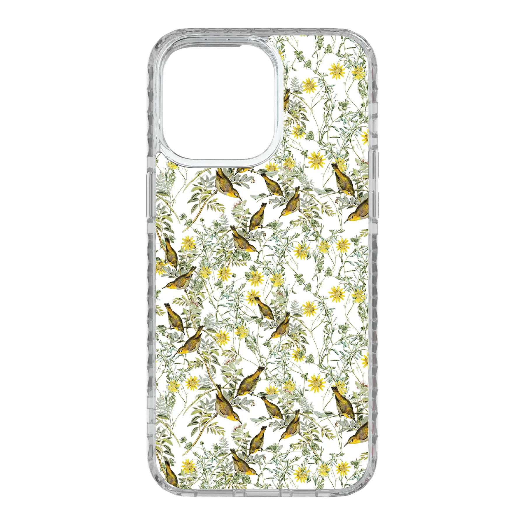 Apple-iPhone-15-Pro-Max-Crystal-Clear Nashville Warbler | Protective MagSafe Case | Birds and Bees Series for Apple iPhone 15 Series cellhelmet cellhelmet