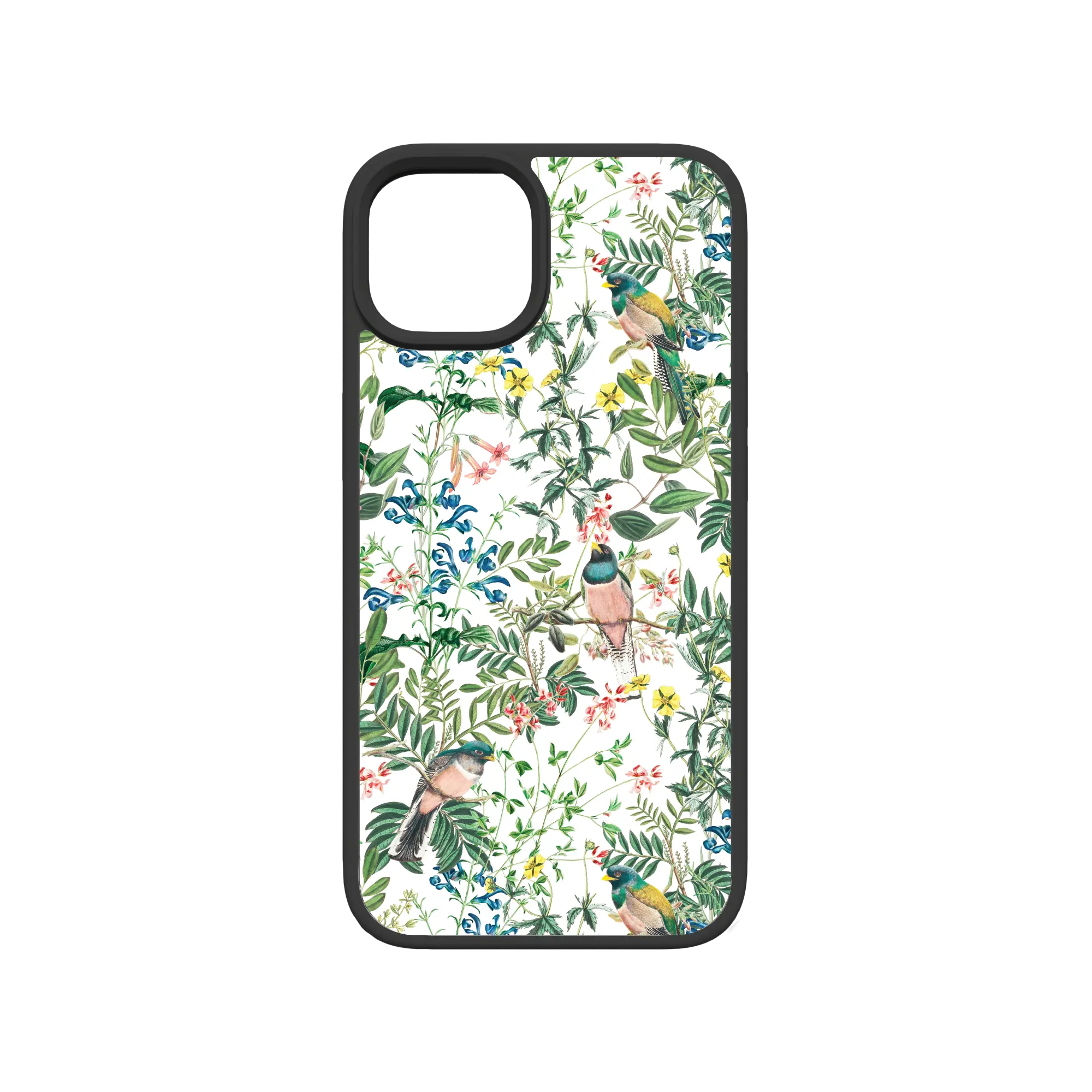 Apple-iPhone-13-Crystal-Clear Oasis Blossom | Protective MagSafe Floral Bird Case | Birds and Bees Series for Apple iPhone 13 Series cellhelmet cellhelmet