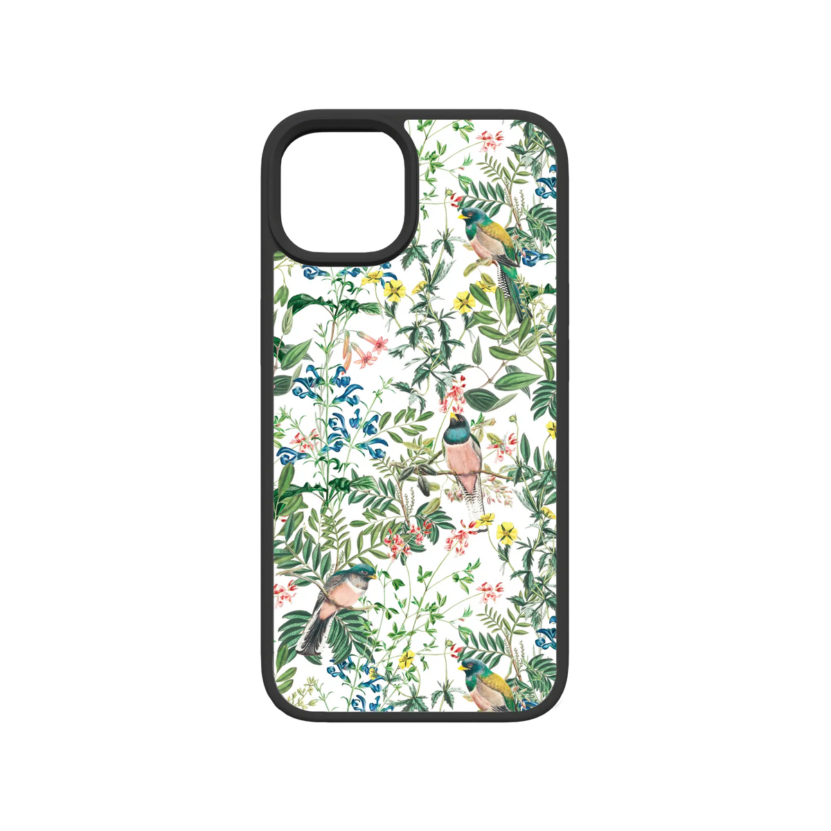 Apple-iPhone-13-Crystal-Clear Oasis Blossom | Protective MagSafe Floral Bird Case | Birds and Bees Series for Apple iPhone 13 Series cellhelmet cellhelmet