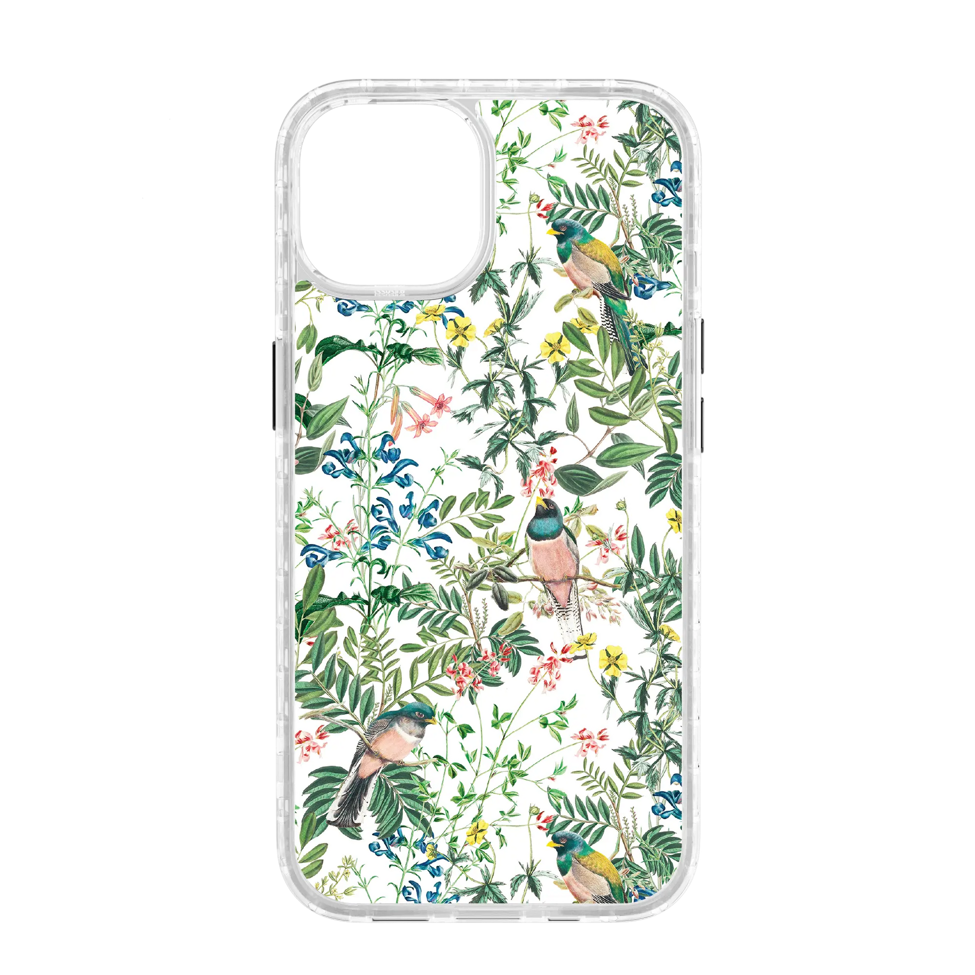 Apple-iPhone-14-Crystal-Clear Oasis Blossom | Protective MagSafe Floral Bird Case | Birds and Bees Series for Apple iPhone 14 Series cellhelmet cellhelmet