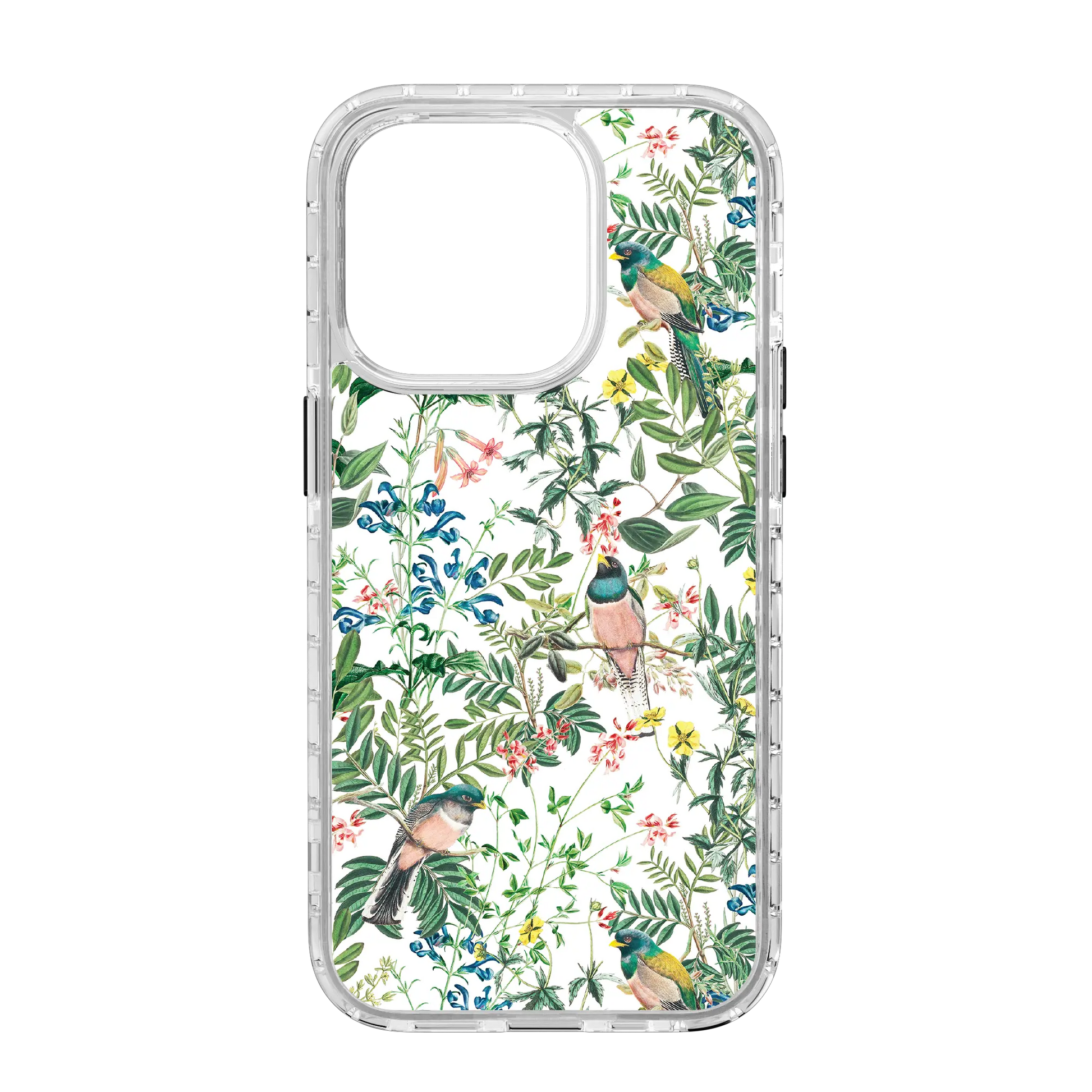 Apple-iPhone-14-Pro-Crystal-Clear Oasis Blossom | Protective MagSafe Floral Bird Case | Birds and Bees Series for Apple iPhone 14 Series cellhelmet cellhelmet