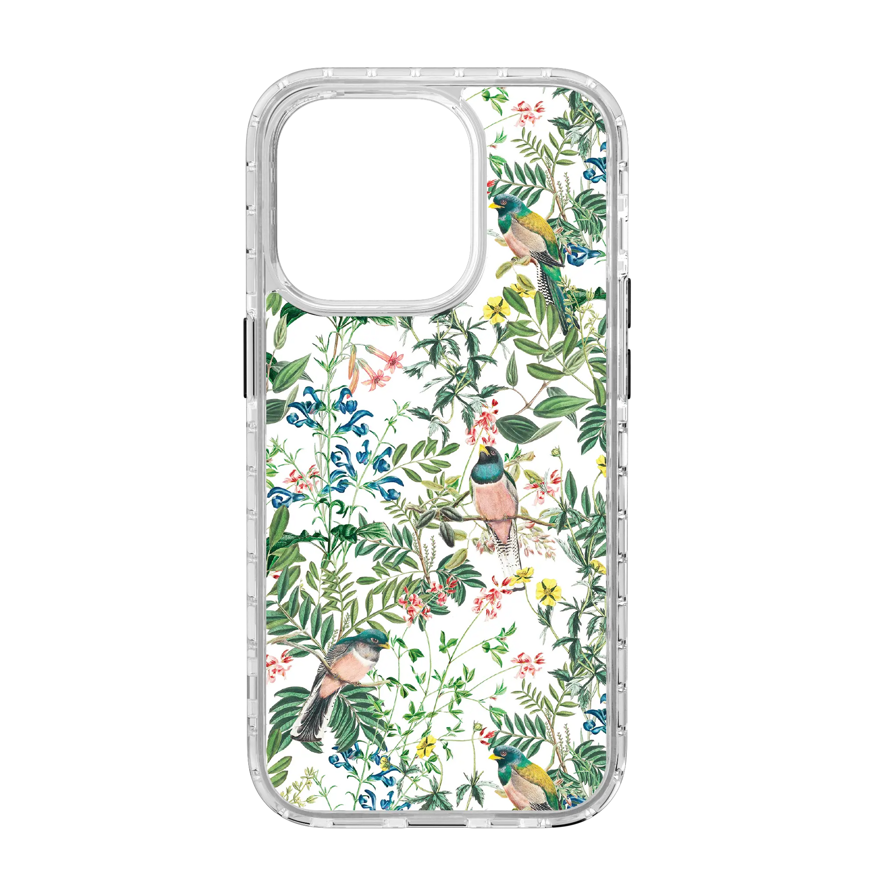 Apple-iPhone-14-Pro-Crystal-Clear Oasis Blossom | Protective MagSafe Floral Bird Case | Birds and Bees Series for Apple iPhone 14 Series cellhelmet cellhelmet