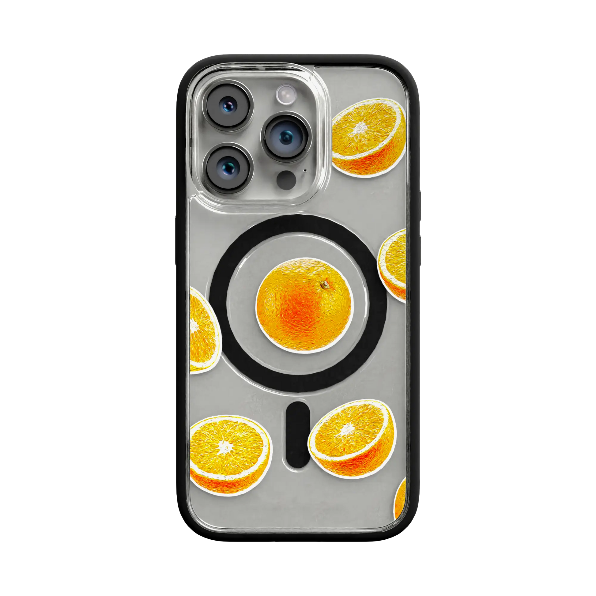 Apple-iPhone-13-Pro-Crystal-Clear Orange Zest | Protective MagSafe Case | Fruits Collection for Apple iPhone 13 Series cellhelmet cellhelmet