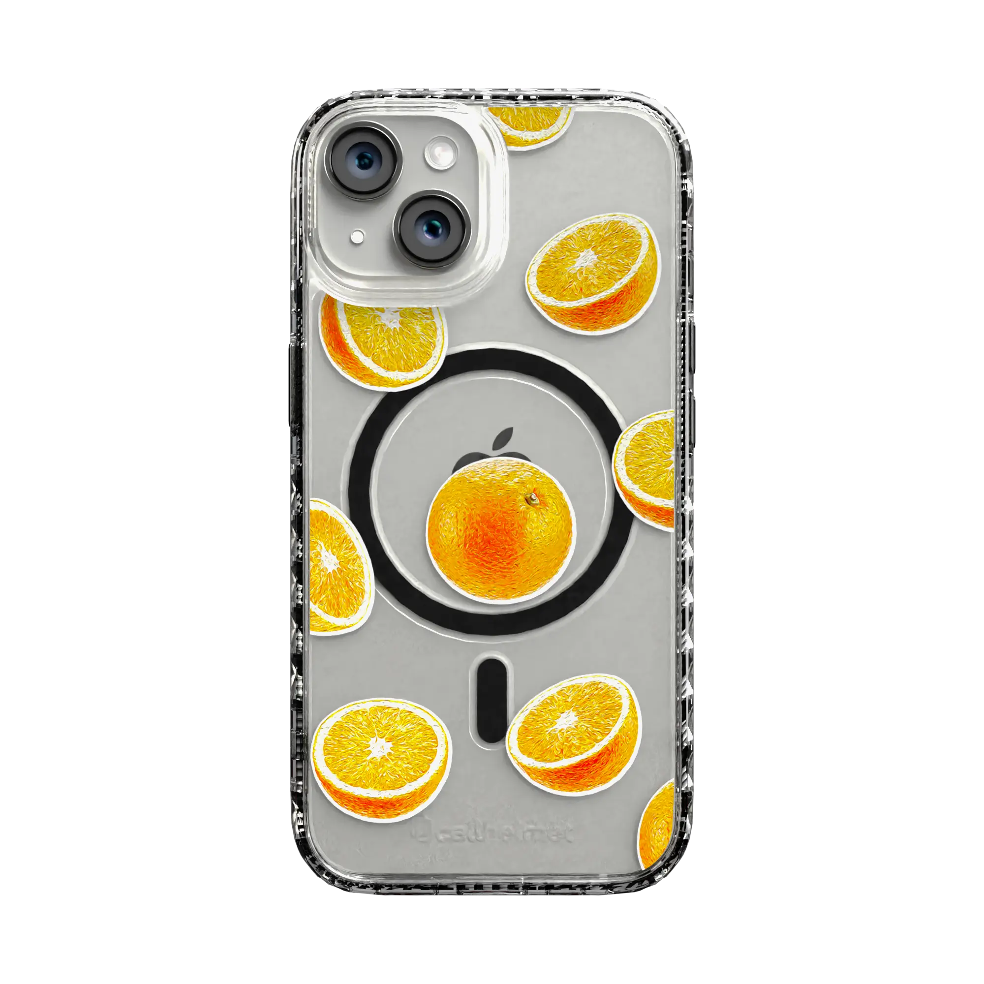 Apple-iPhone-14-Crystal-Clear Orange Zest | Protective MagSafe Case | Fruits Collection for Apple iPhone 14 Series cellhelmet cellhelmet