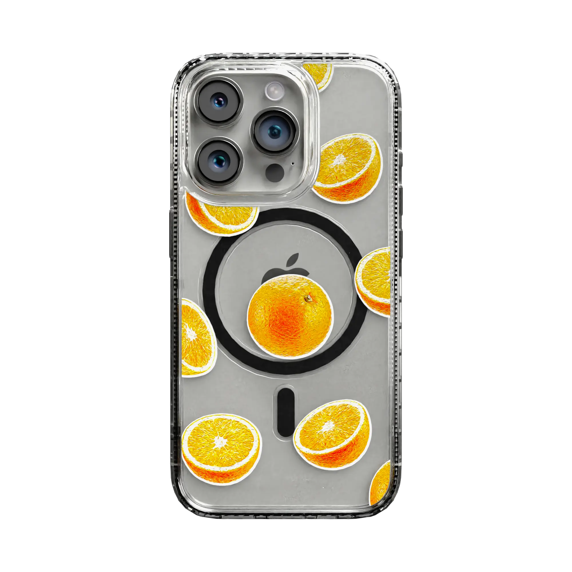 Apple-iPhone-14-Pro-Crystal-Clear Orange Zest | Protective MagSafe Case | Fruits Collection for Apple iPhone 14 Series cellhelmet cellhelmet