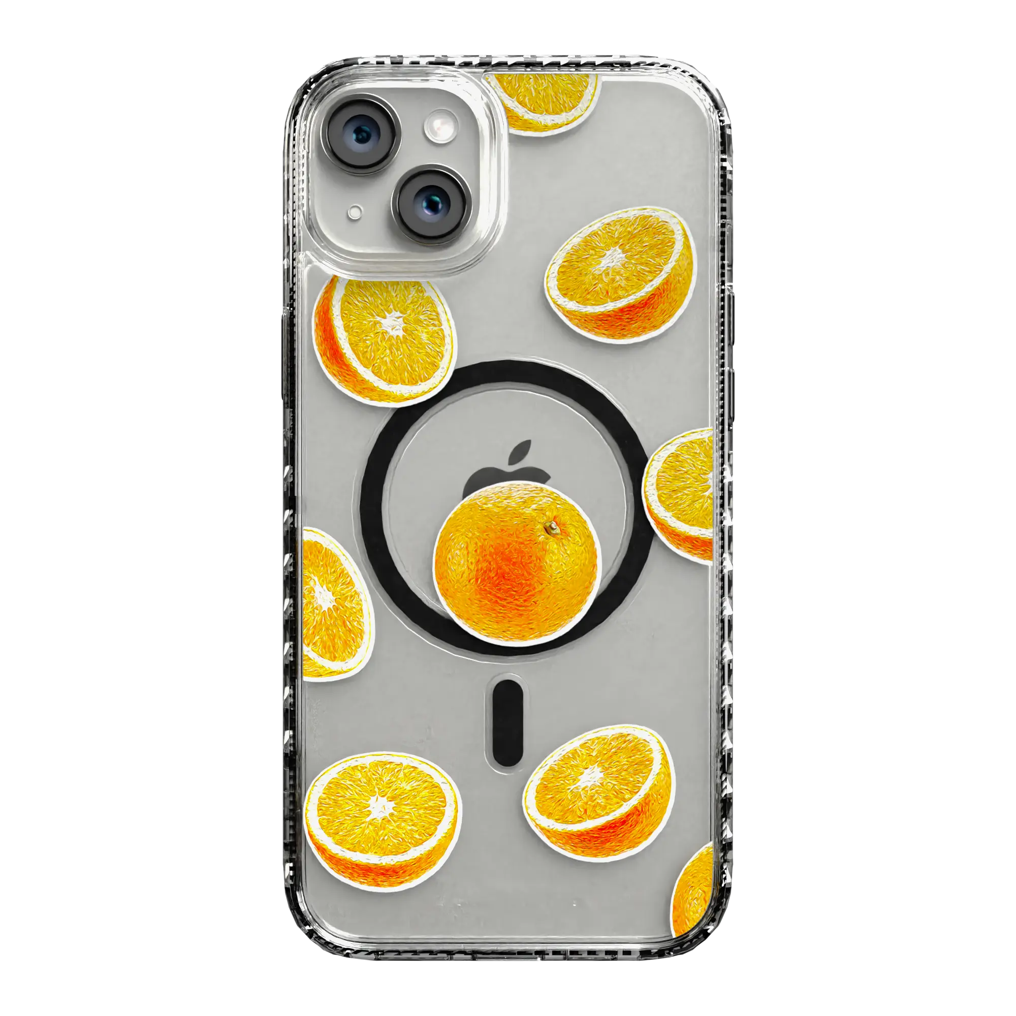 Apple-iPhone-14-Plus-Crystal-Clear Orange Zest | Protective MagSafe Case | Fruits Collection for Apple iPhone 14 Series cellhelmet cellhelmet