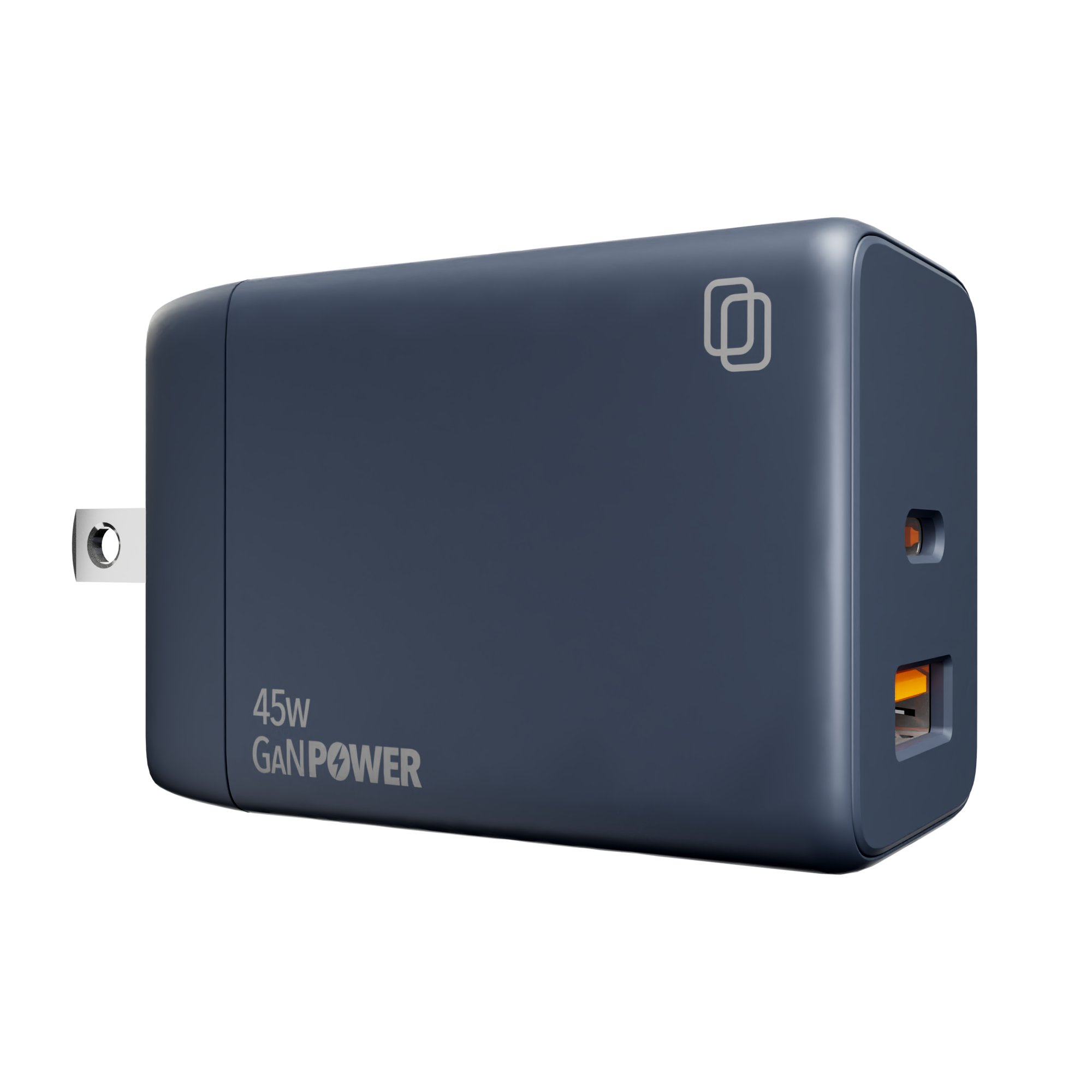 Dual Port 45W GaN Wall Charger (Type A + Type C)