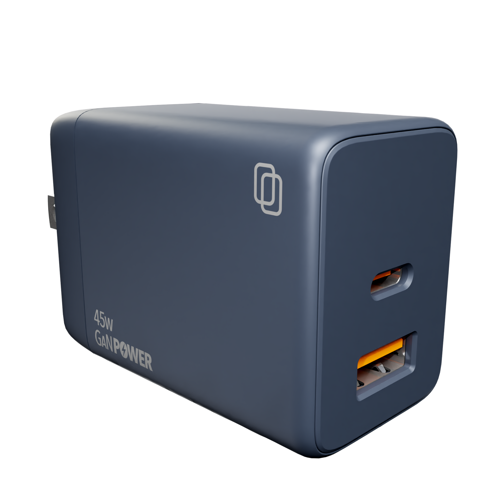 Dual Port 45W GaN Wall Charger (Type A + Type C)