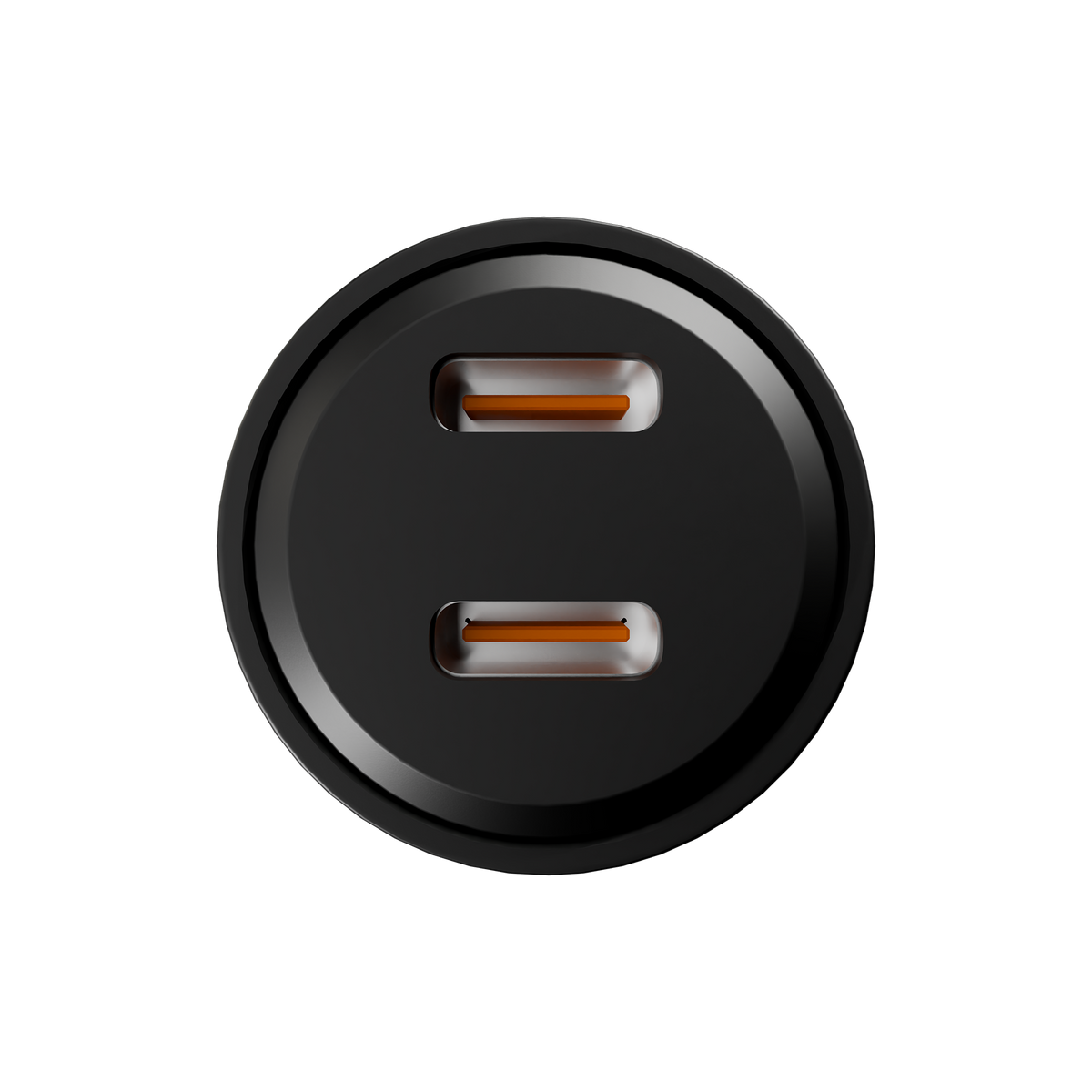 45w GaN Dual USB-C Car Charger - Black