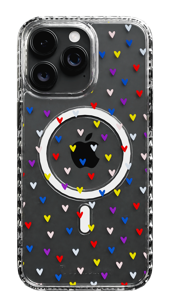 case with polkadot hearts