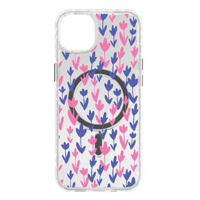 Apple-iPhone-14-Plus-Crystal-Clear Pastel Bloom | Protective MagSafe Case | Flower Series for Apple iPhone 14 Series cellhelmet cellhelmet