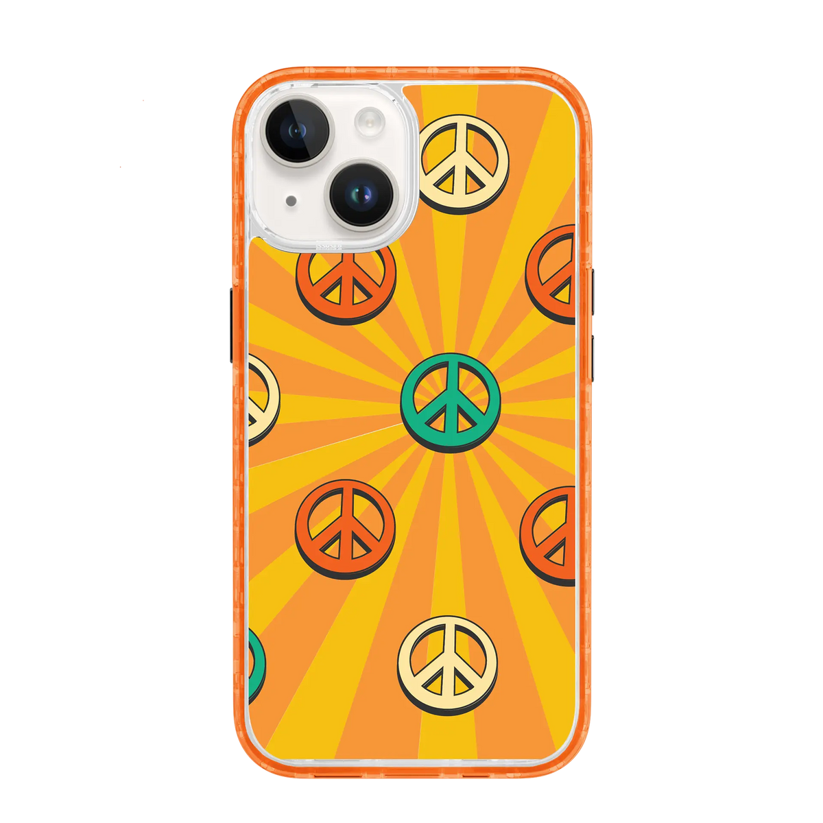 AppleiPhone14BlazeOrange Peace Out | That 70's Case Series | Custom MagSafe Case Design for Apple iPhone 14 Series cellhelmet cellhelmet