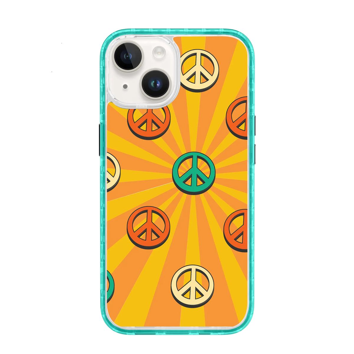 AppleiPhone14SeafoamGreen Peace Out | That 70's Case Series | Custom MagSafe Case Design for Apple iPhone 14 Series cellhelmet cellhelmet