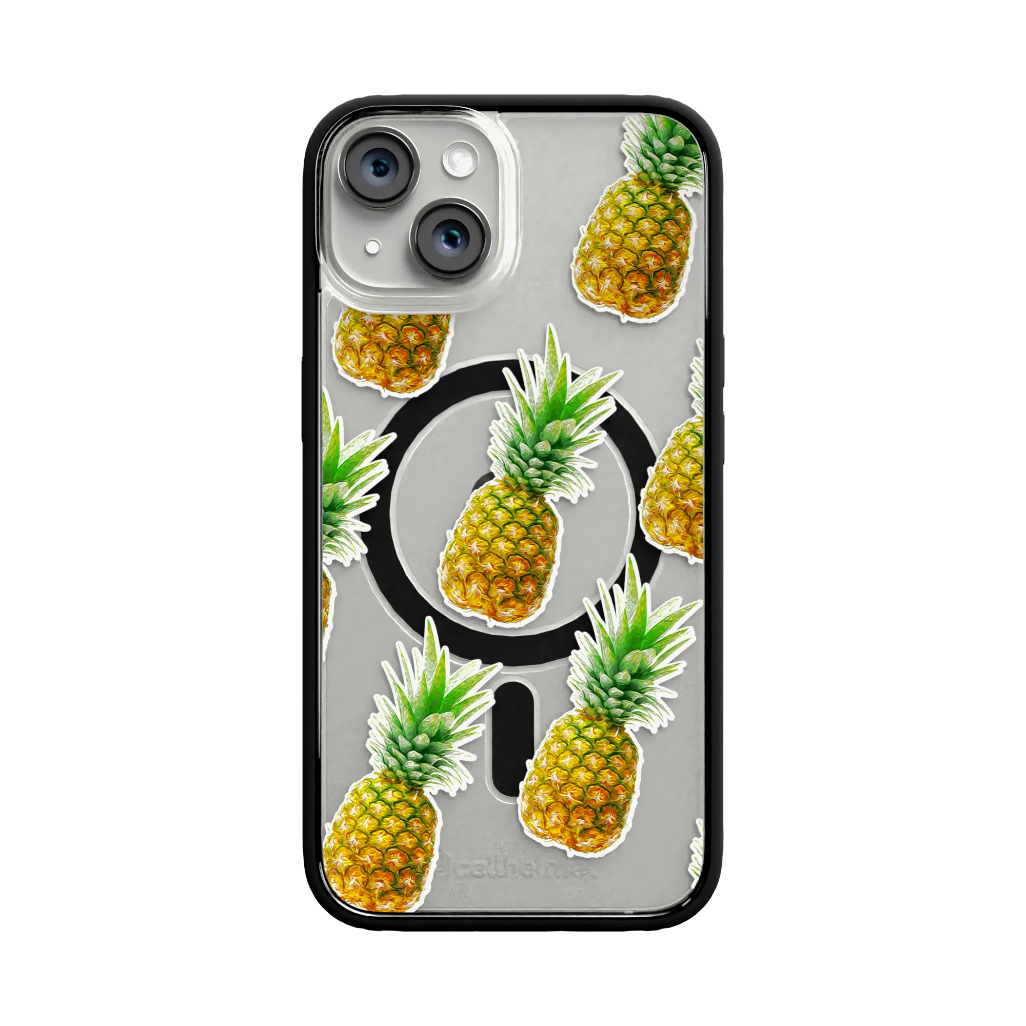 Apple-iPhone-12-12-Pro-Crystal-Clear Pineapple Splash | Protective MagSafe Case | Fruits Collection for Apple iPhone 12 Series cellhelmet cellhelmet