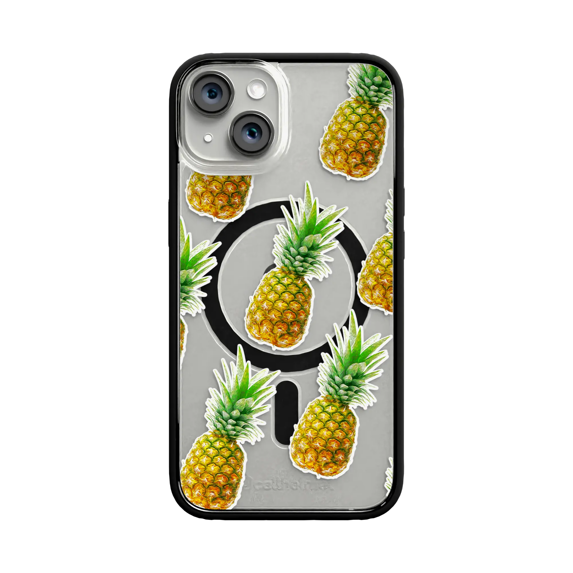 Apple-iPhone-12-12-Pro-Crystal-Clear Pineapple Splash | Protective MagSafe Case | Fruits Collection for Apple iPhone 12 Series cellhelmet cellhelmet