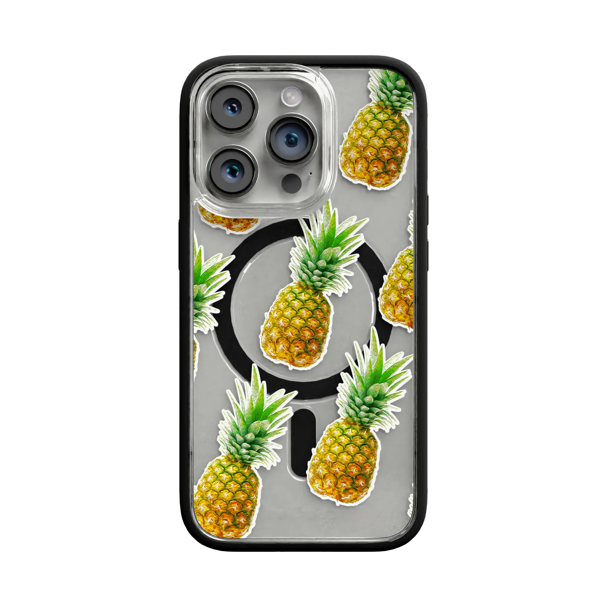 Apple-iPhone-13-Pro-Crystal-Clear Pineapple Splash | Protective MagSafe Case | Fruits Collection for Apple iPhone 13 Series cellhelmet cellhelmet