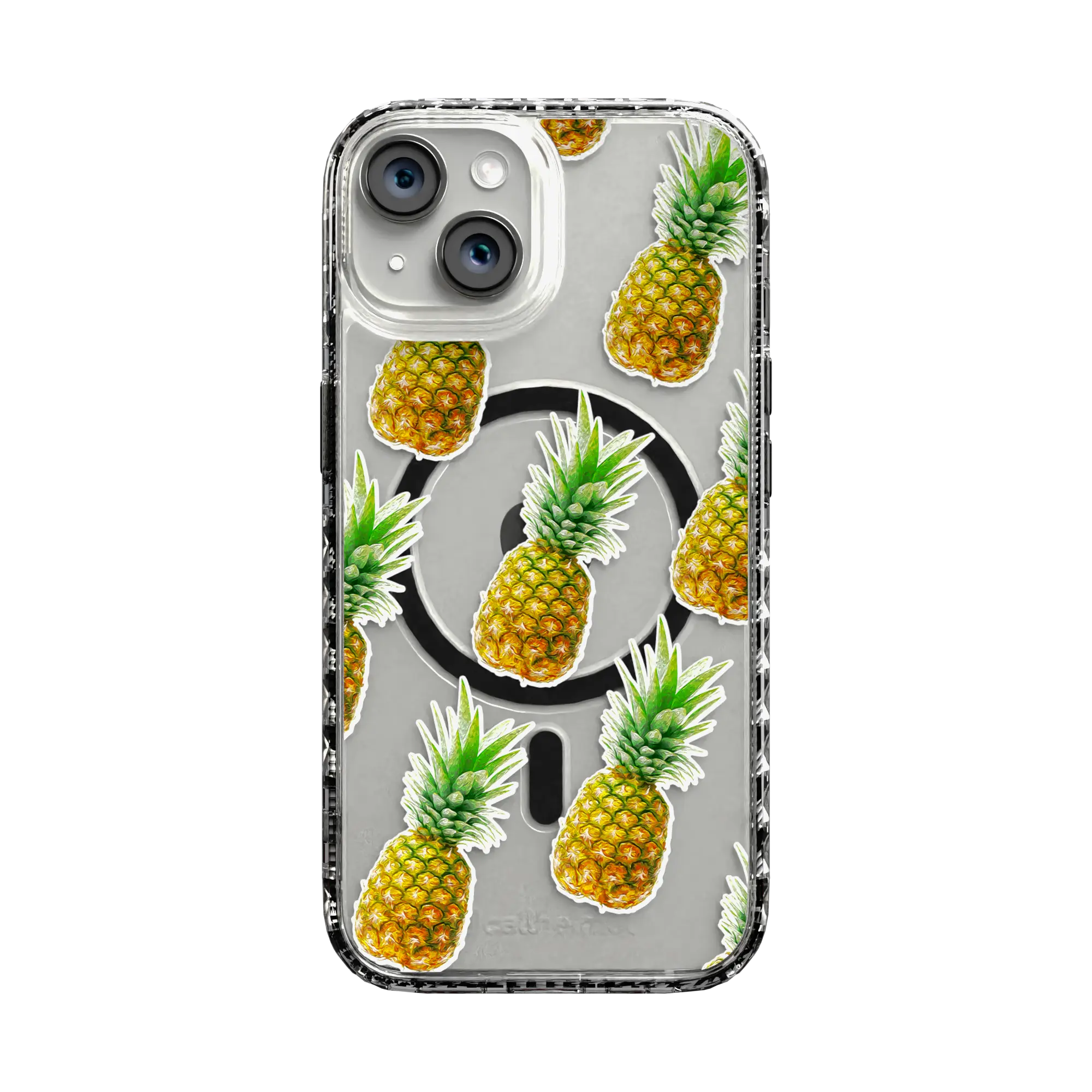 Apple-iPhone-14-Crystal-Clear Pineapple Splash | Protective MagSafe Case | Fruits Collection for Apple iPhone 14 Series cellhelmet cellhelmet