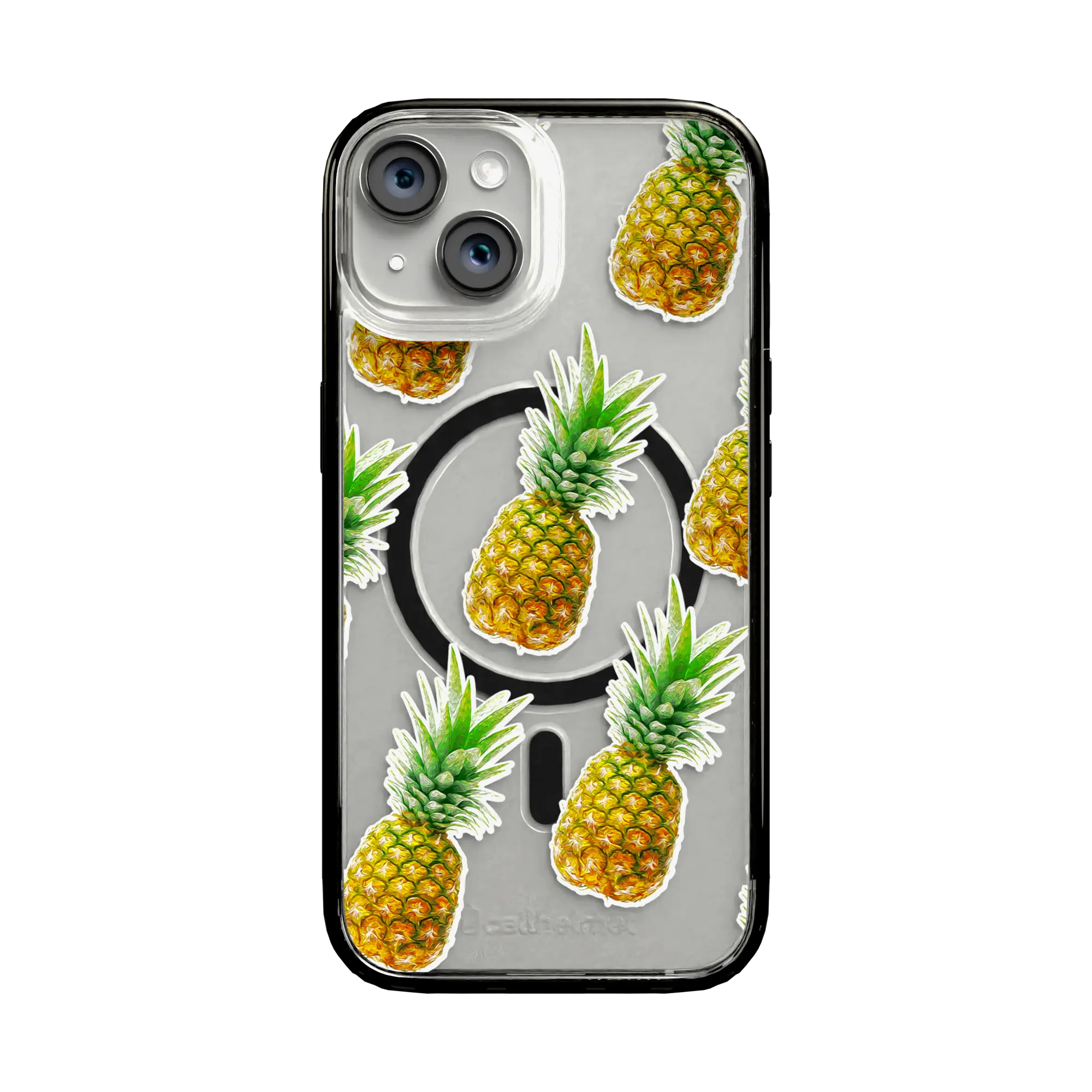 Apple-iPhone-15-Onyx-Black Pineapple Splash | Protective MagSafe Case | Fruits Collection for Apple iPhone 15 Series cellhelmet cellhelmet