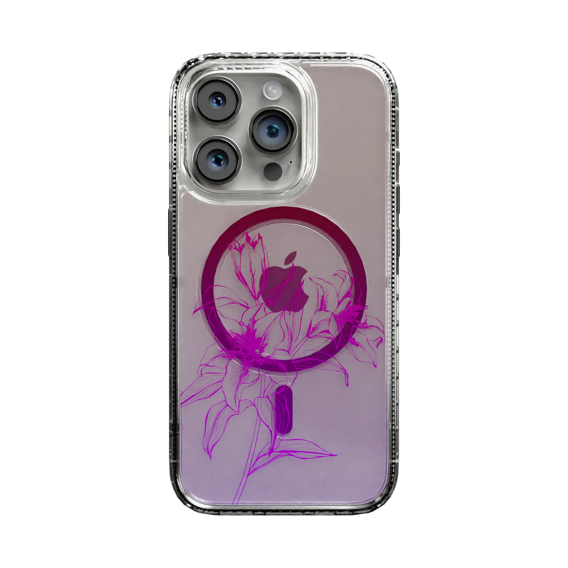 Apple-iPhone-14-Pro-Crystal-Clear Pink Prism | Protective MagSafe Case | Ombre Bouquet Collection for Apple iPhone 14 Series cellhelmet cellhelmet