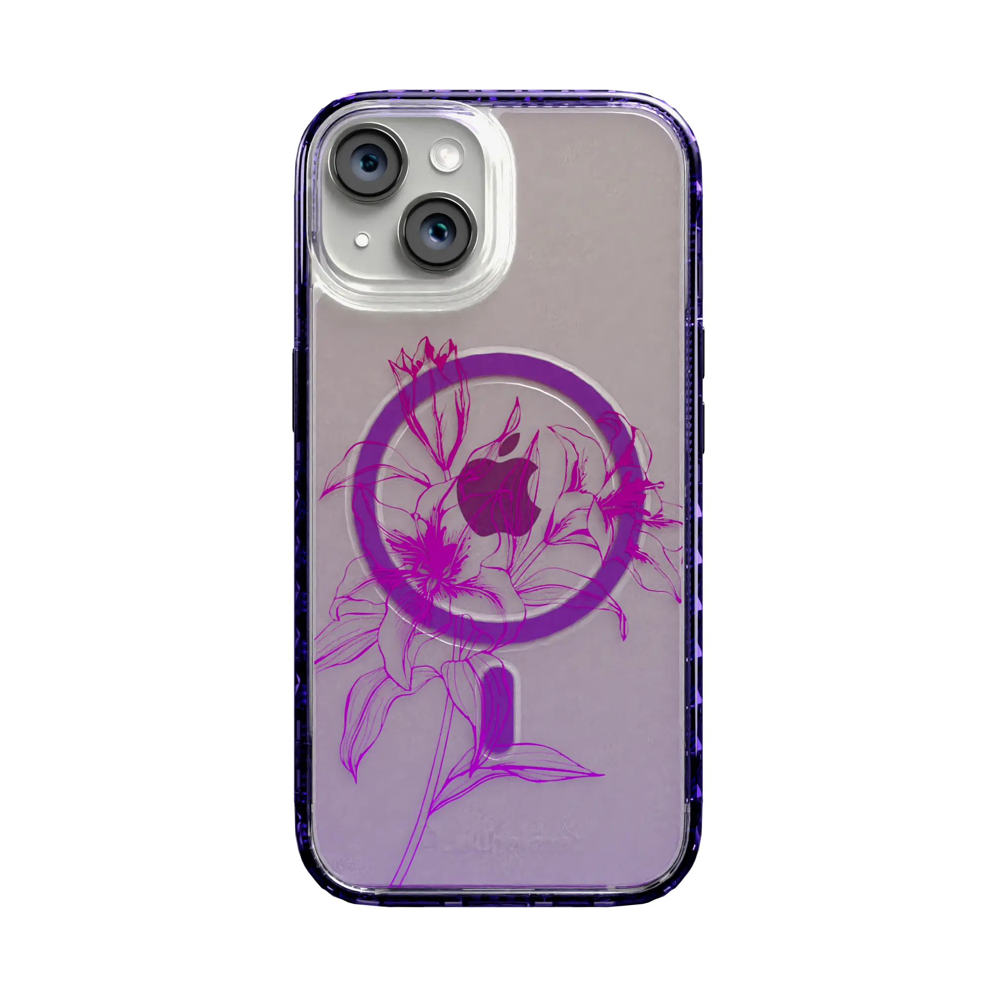Apple-iPhone-15-Midnight-Lilac Pink Prism | Protective MagSafe Case | Ombre Bouquet Collection for Apple iPhone 15 Series cellhelmet cellhelmet