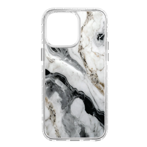 Apple-iPhone-14-Pro-Max-Crystal-Clear Pure Snow | Protective MagSafe White Marble Case | Marble Stone Collection for Apple iPhone 14 Series cellhelmet cellhelmet