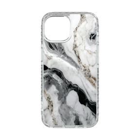 Apple-iPhone-15-Crystal-Clear Pure Snow | Protective MagSafe White Marble Case | Marble Stone Collection for Apple iPhone 15 Series cellhelmet cellhelmet