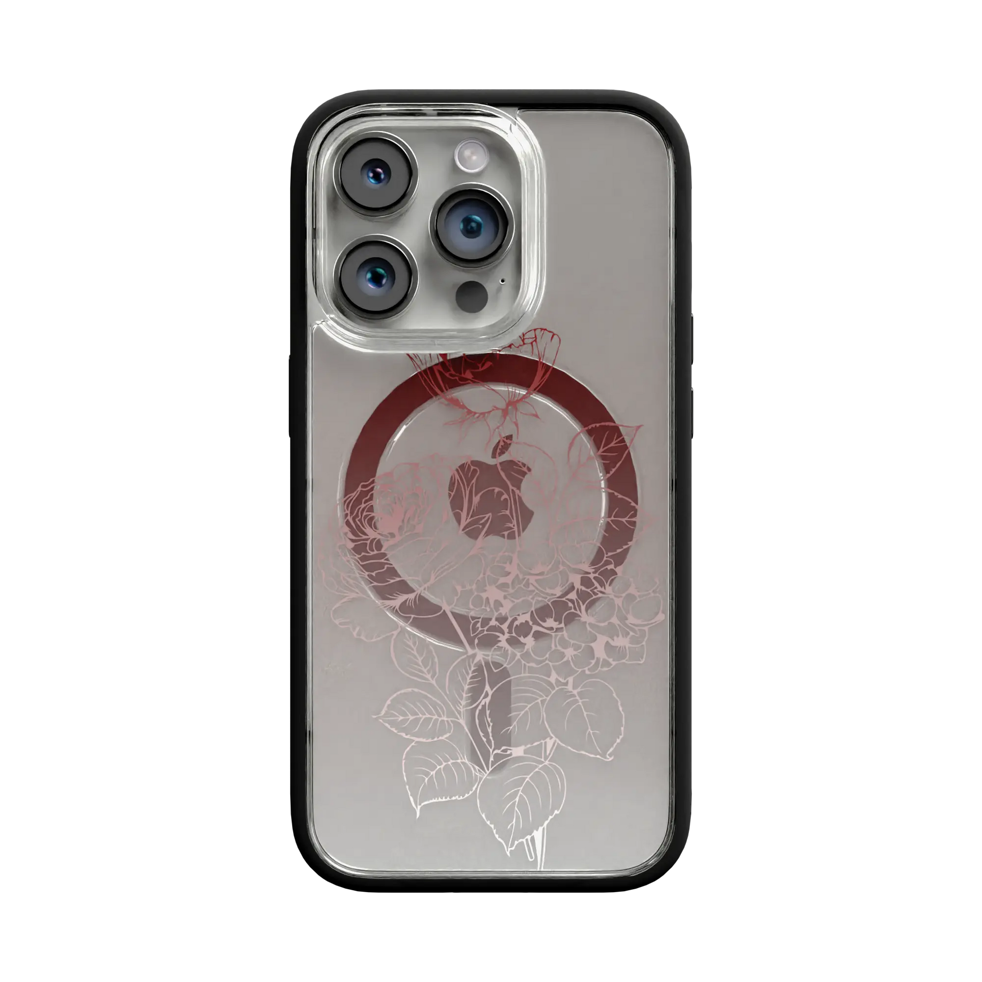 Apple-iPhone-13-Pro-Crystal-Clear Rosewood Radiance | Protective MagSafe Case | Ombre Bouquet Collection for Apple iPhone 13 Series cellhelmet cellhelmet