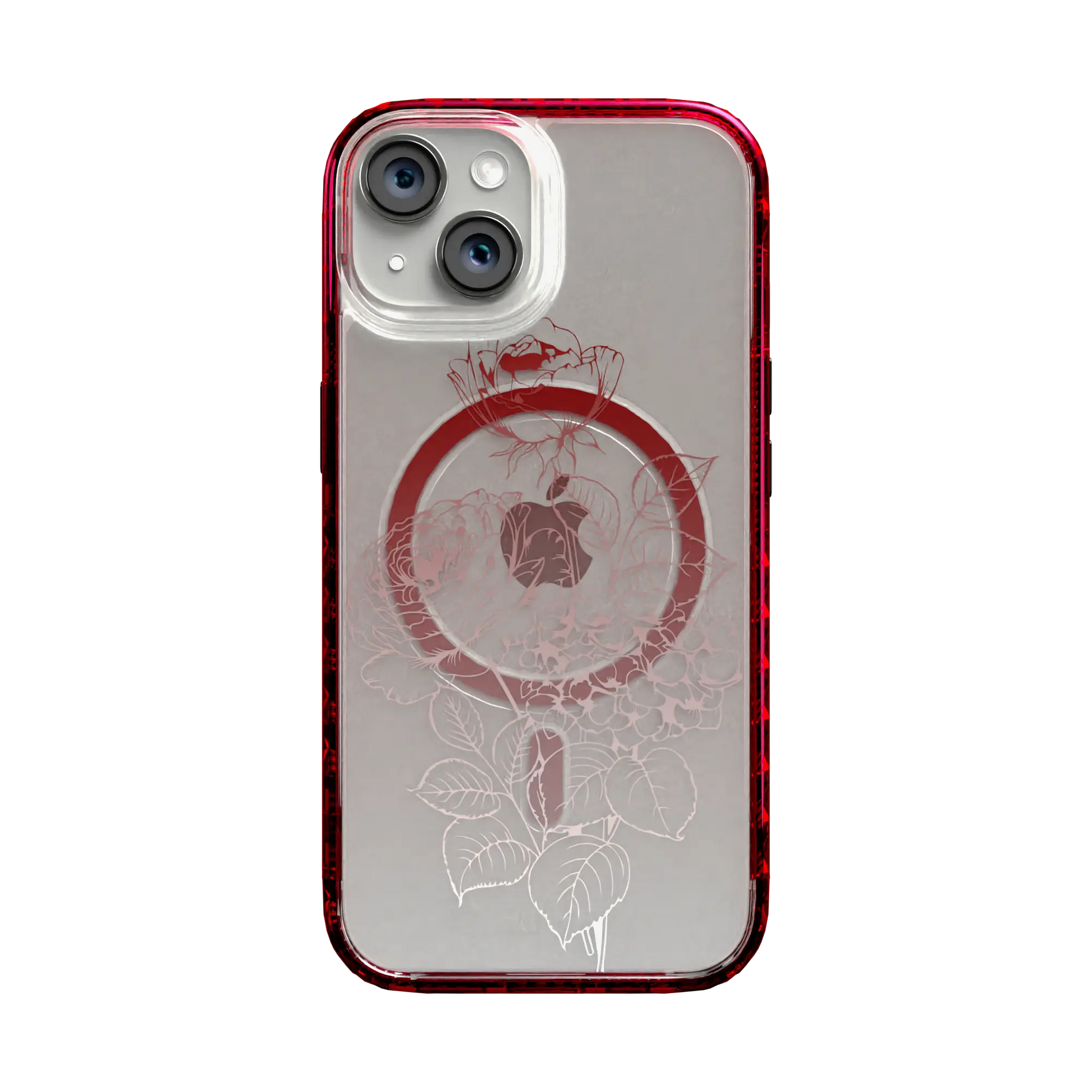 Apple-iPhone-14-Turbo-Red Rosewood Radiance | Protective MagSafe Case | Ombre Bouquet Collection for Apple iPhone 14 Series cellhelmet cellhelmet