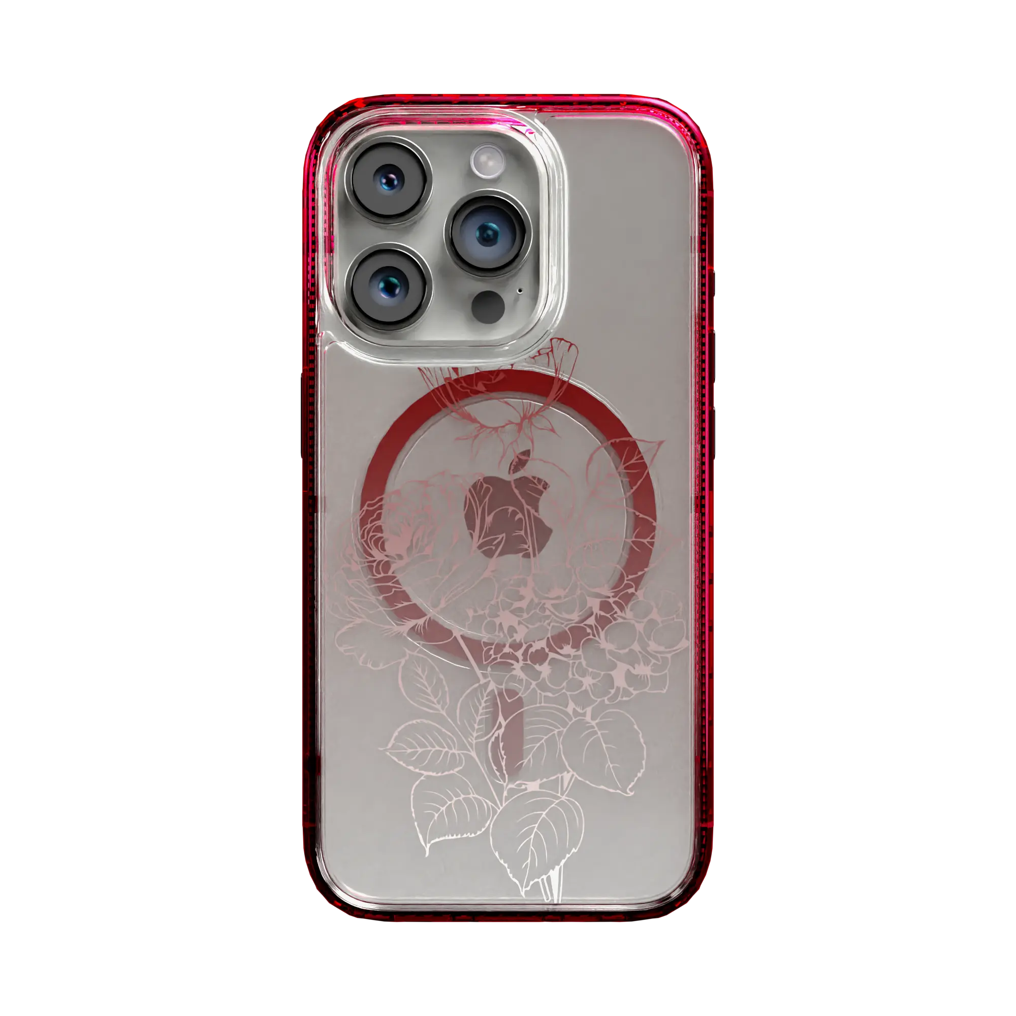 Apple-iPhone-15-Pro-Scarlet-Red Rosewood Radiance | Protective MagSafe Case | Ombre Bouquet Collection for Apple iPhone 15 Series cellhelmet cellhelmet